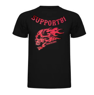 C-31 - Camiseta Support 81 death head fuego