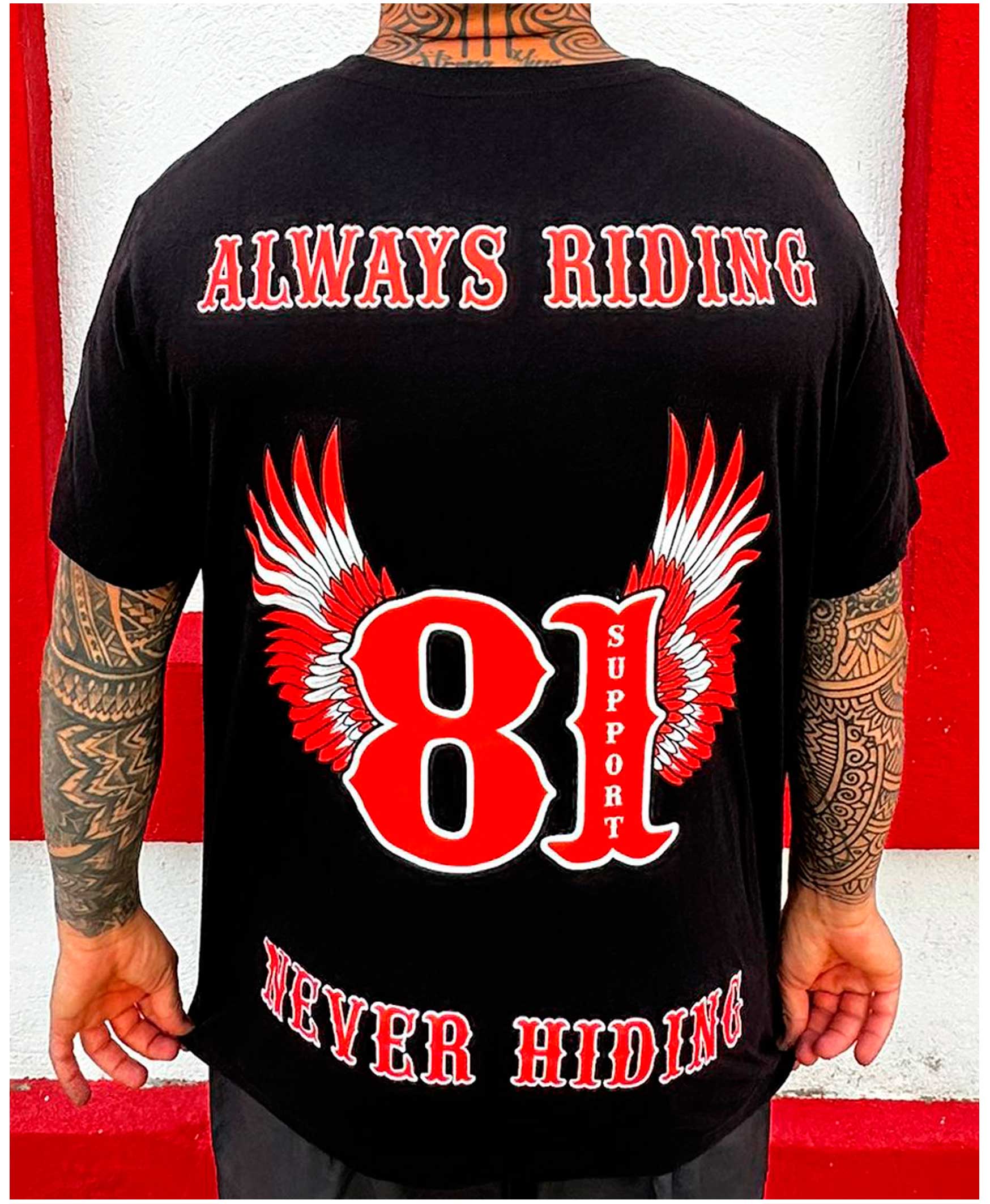 C-35 - Camiseta BARCELONA SUPPORT ALWAYS RIDING