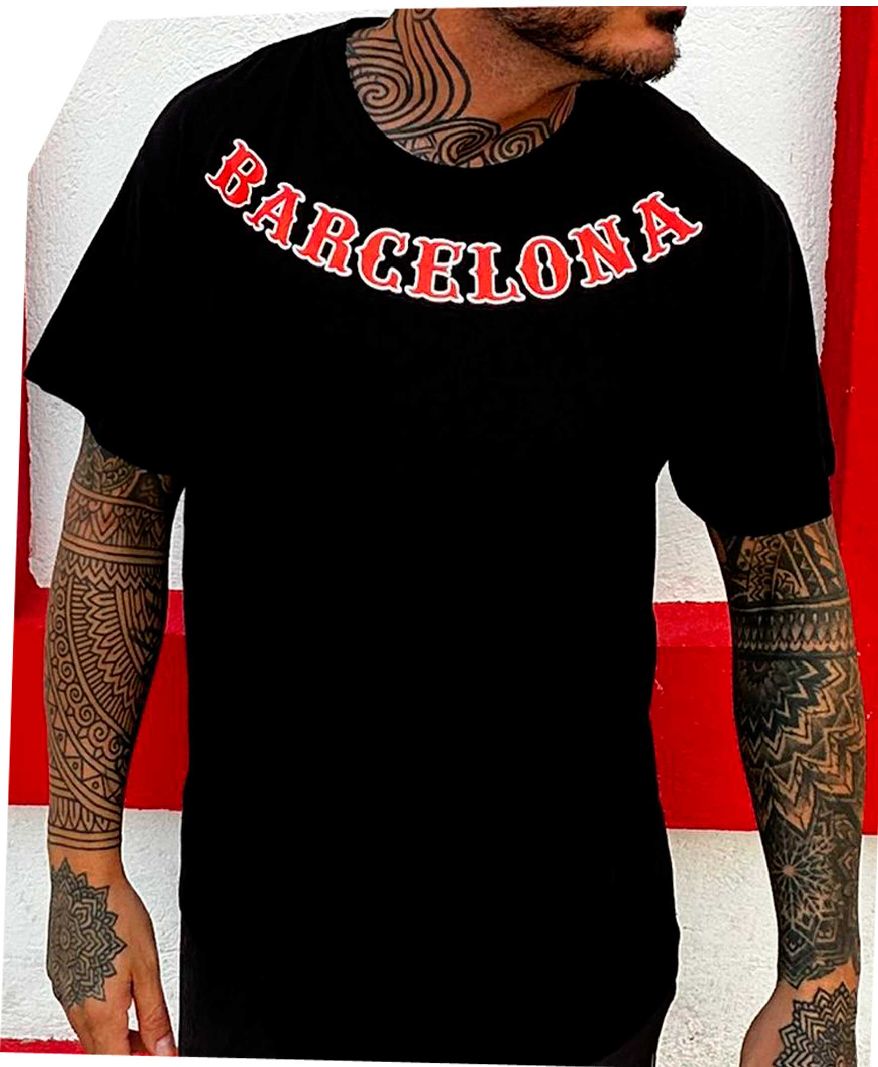 C-35 - Camiseta BARCELONA SUPPORT ALWAYS RIDING